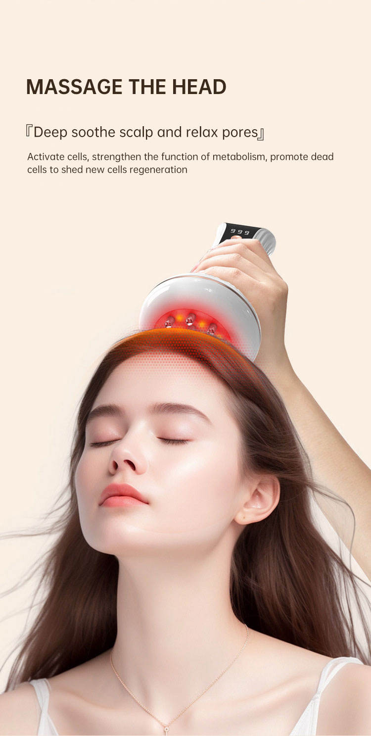 Multifunctional Electric Meridian Massage Brush EMS Heat Therapy Body Head Massager Slimming Electric Meridian Brush