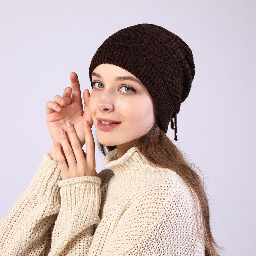 USB Electric Heating Warm Heating Hat Outdoor Knitted Hat Bib Two Autumn And Winter Heating Hat Bib