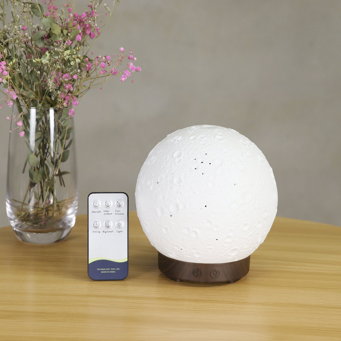 Kreativer runder Mond Keramik Aroma Diffusor Luftbefeuchter Spray Desktop Ultraschall Aroma Diffusor