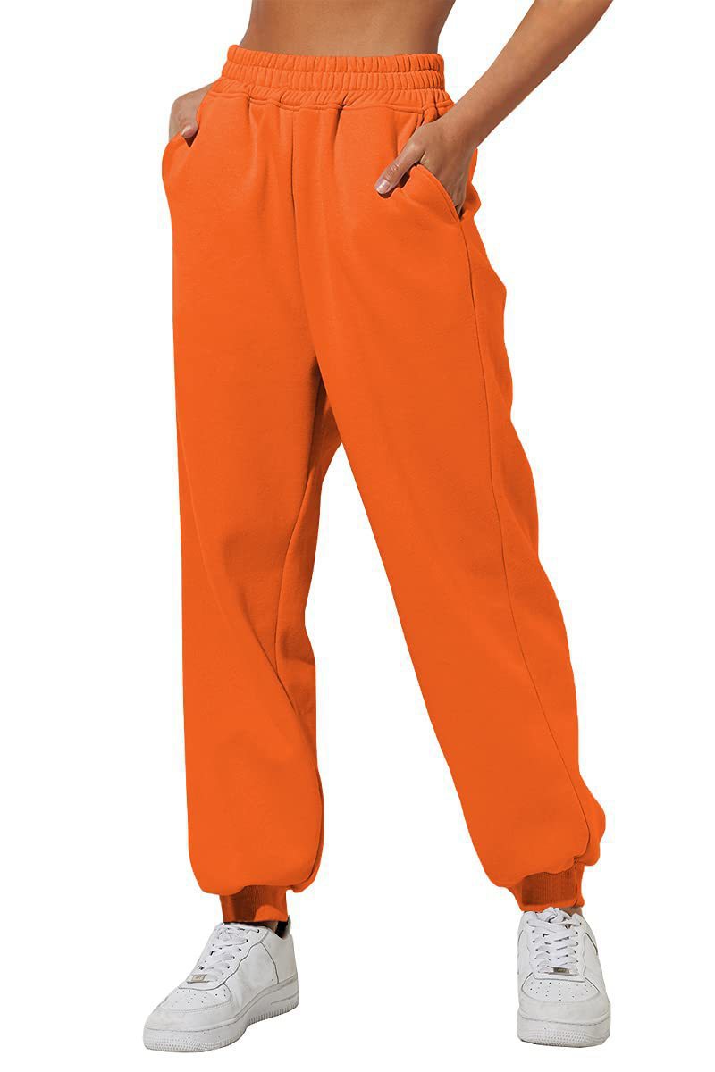 Comfort Chic: Women's High Waist Loose Track Pants - Casual Jogger with Belt Pocket