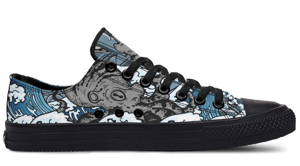 UrbanKicks Clouds Trendy Printed Low-Top Canvas Shoes for Couples