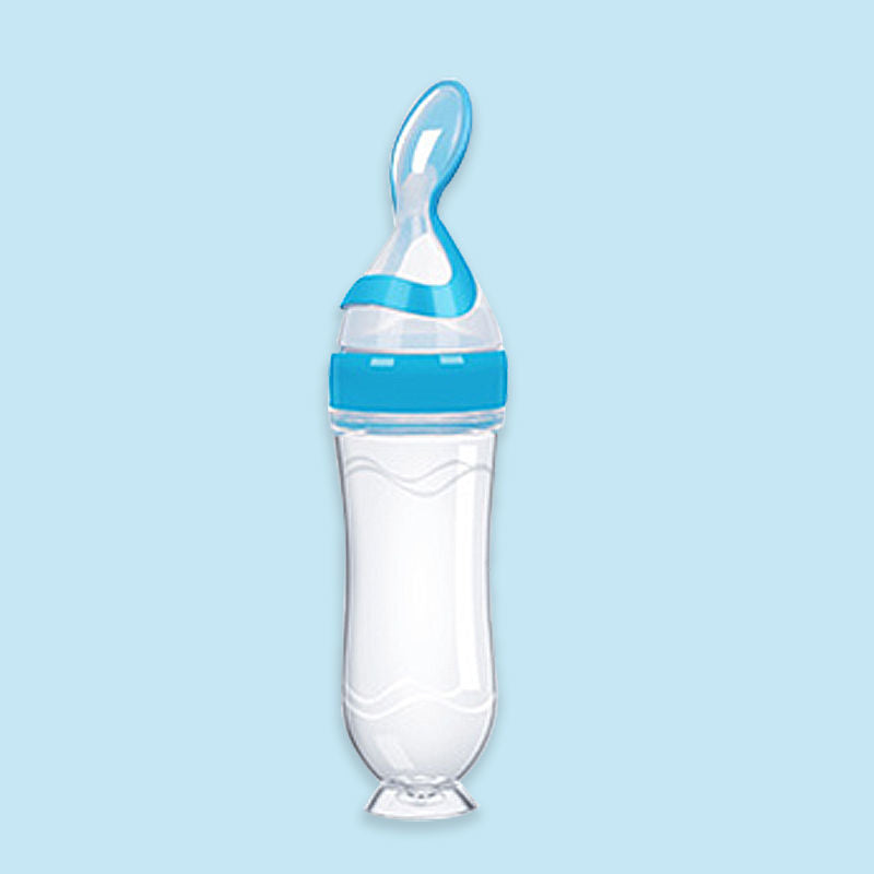 Baby Rice Paste Spoon Feeding Bottle Silicone Squeeze Rice Paste Feeding Bottle Baby Food Supplement Training Rice Paste Bottle