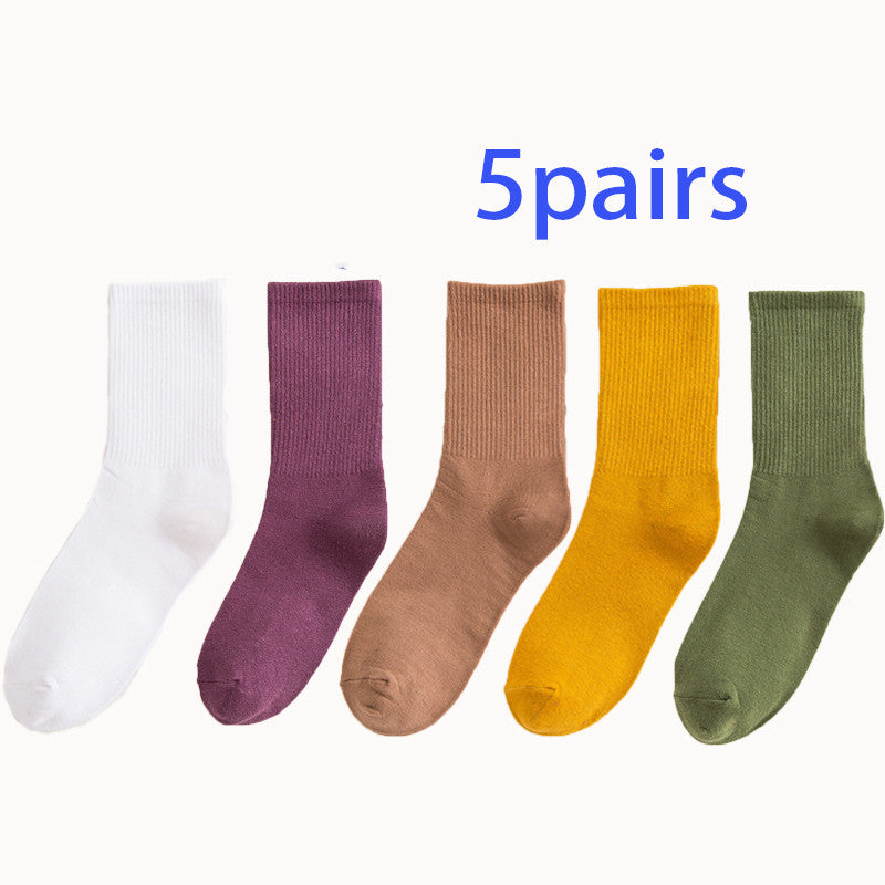 Winter Solid Color Pile Socks