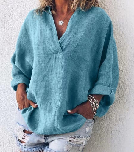 Müheloser Stil: Langärmliges Pullover-Shirt für Damen.