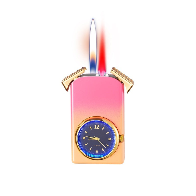 Double Flame Dial Gas Lighters Creative