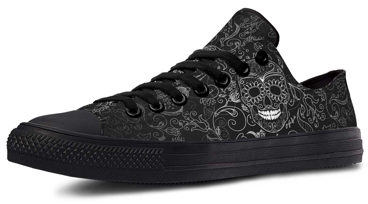 UrbanKIck Black Theater Fashion Print Couple Low-Top Canvas Shoes