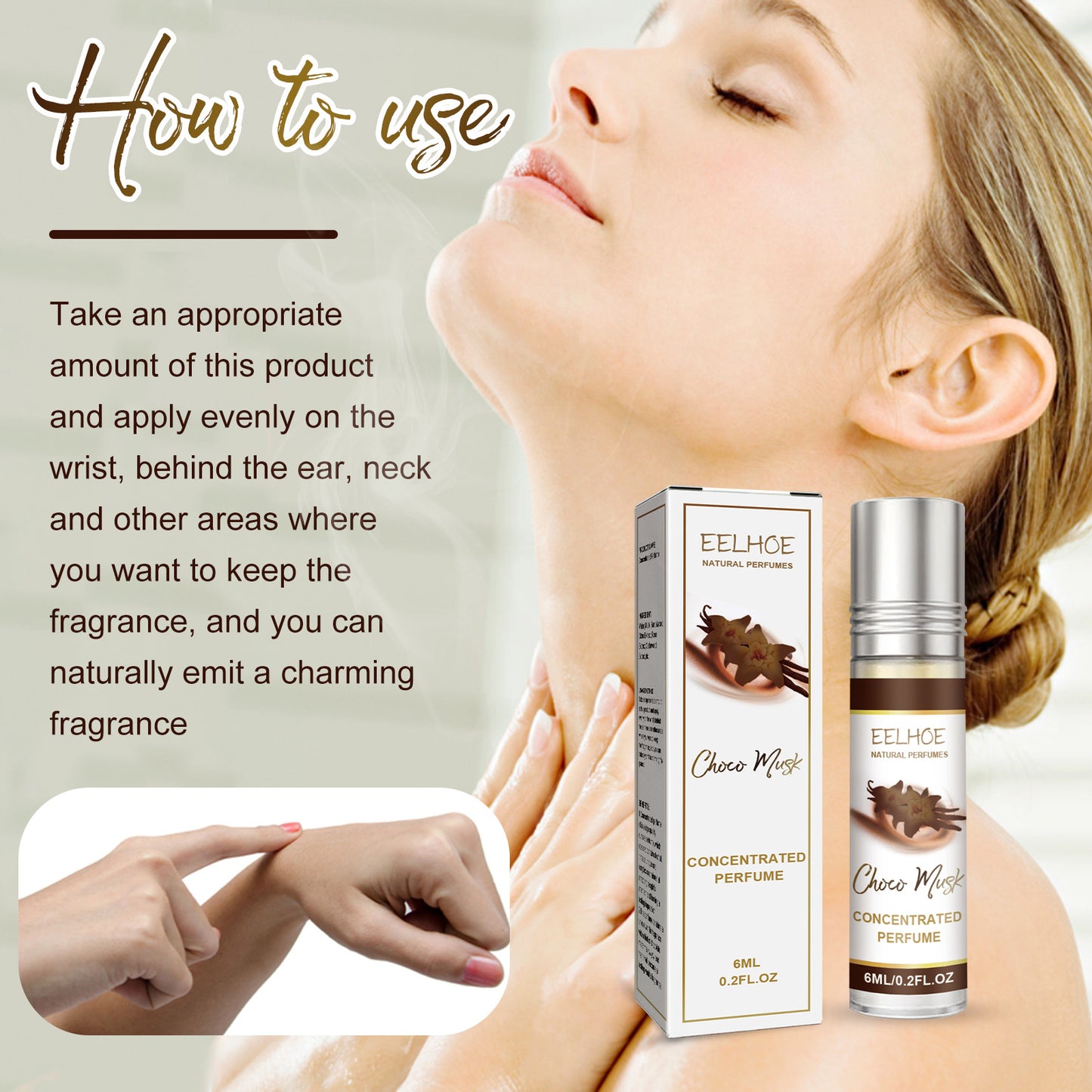 Experience Long-lasting Choco-Mask Light Perfume, Natural and Minimalist, Perfect for Portability, by Essence Elysium.