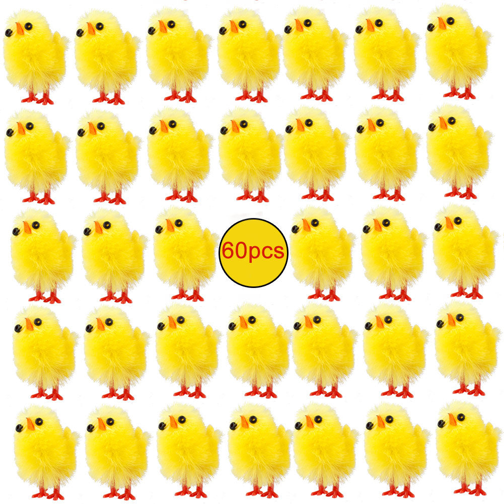 Easter Decoration Chicks 60pcs 3cm High