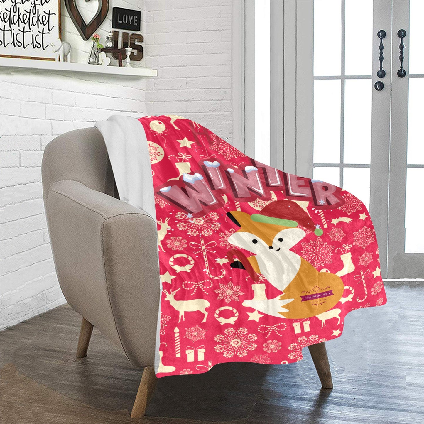 CWS Cozy Blankets "Happy Winter" Blankets Ultra-Soft Micro Fleece Blanket 32*48 By Cozy Winter Store