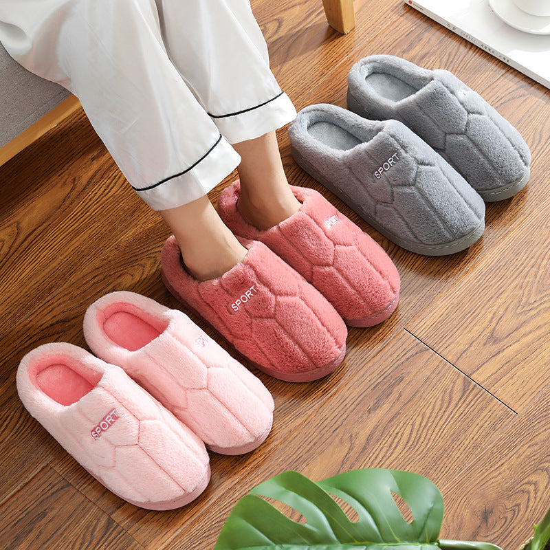 WinterWarmth: Unisex cozy plush house slippers for warmth indoors.