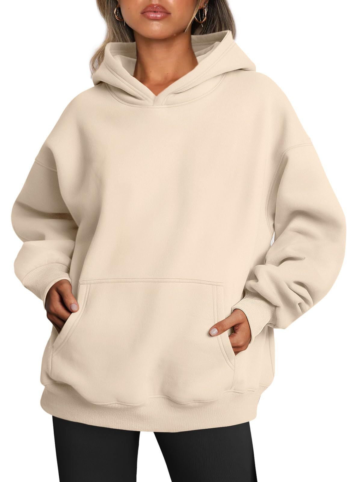 FallFrost: Women's long sleeve hoodie for winter warmth and fall style.