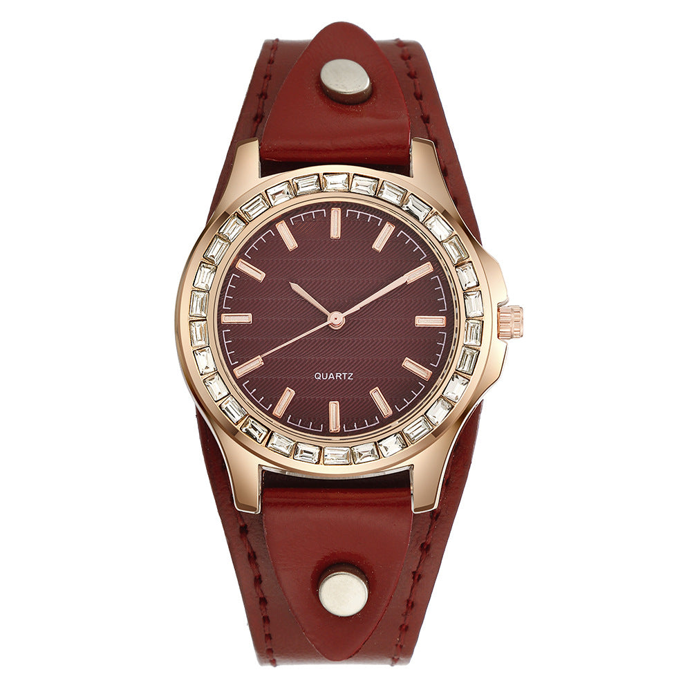 Light Luxury Watch Full Diamond Bracelet Women's Watch Simple