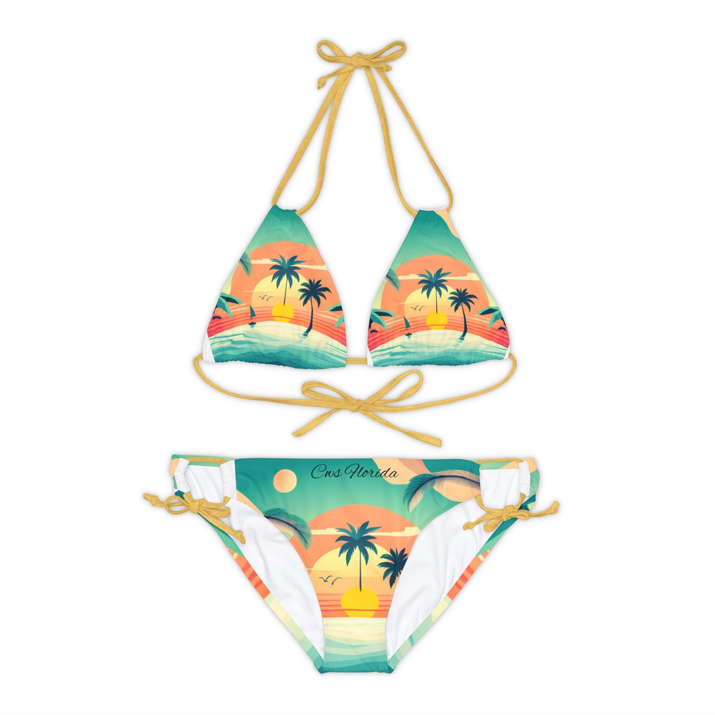 CWS Florida Riemchen-Bikini-Set (AOP) von Cozy Winter Store 