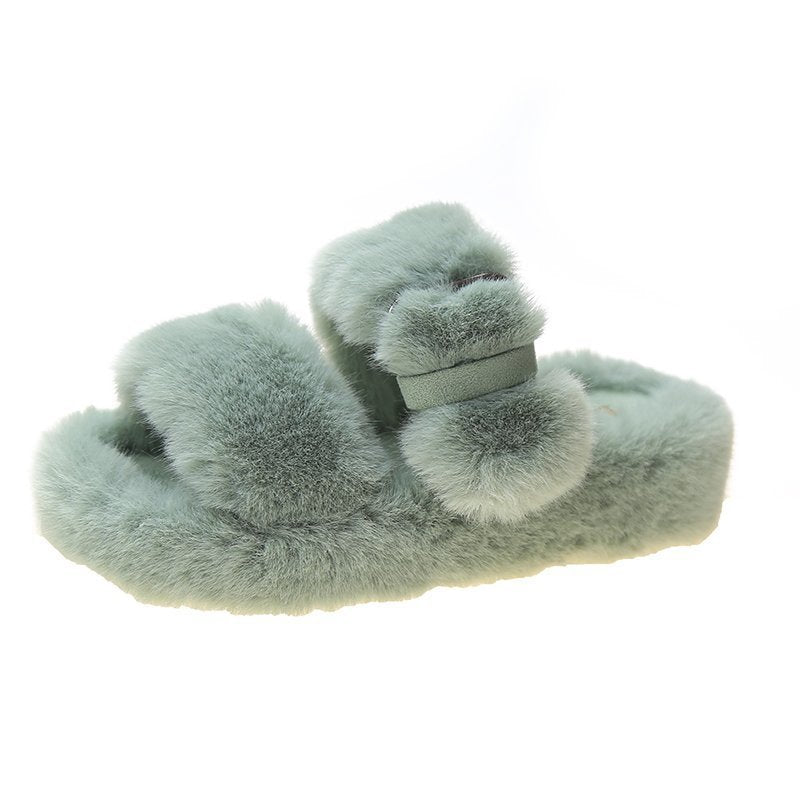 PlushLuxe: Women's plush slippers for a warm and cozy feel.