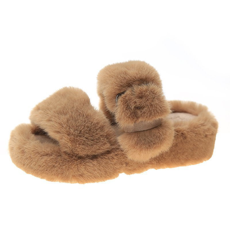 PlushLuxe: Women's plush slippers for a warm and cozy feel.