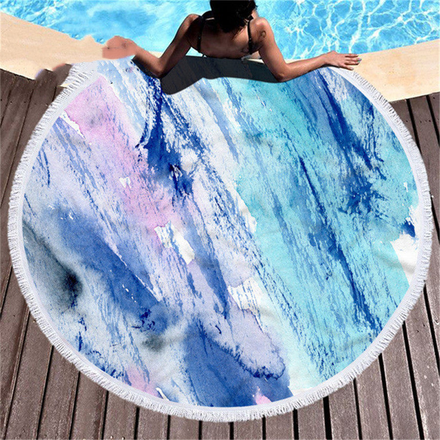 Marbling beach towel