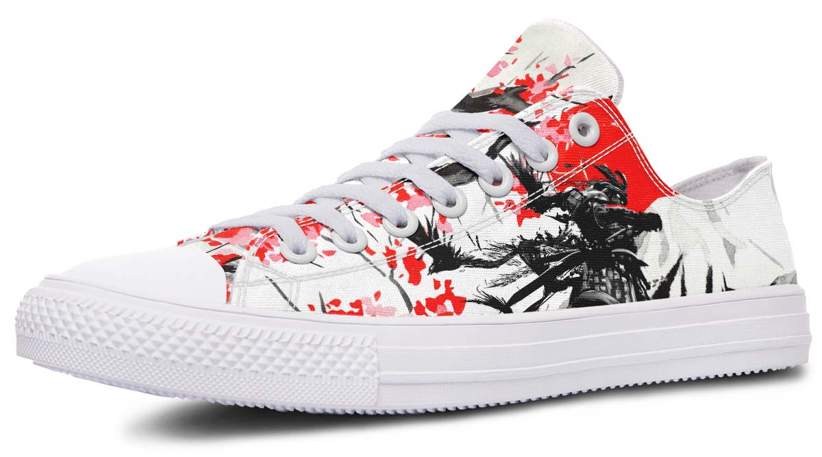 UrbanKick Red an Black Stylish Print Couple's Low-Top Canvas Shoes