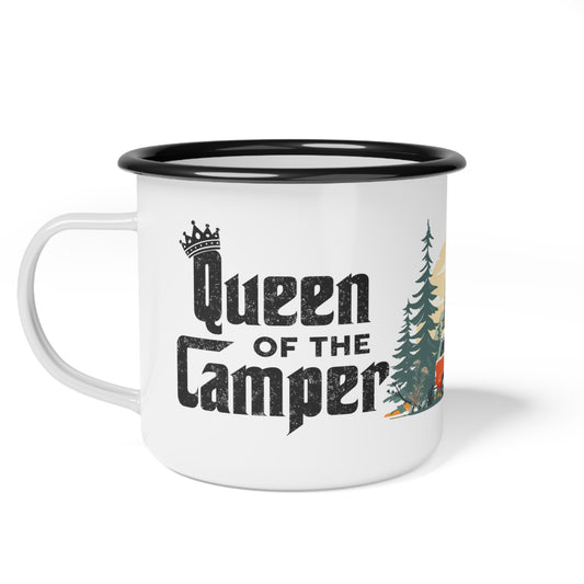 CWS Campa Queen of The Camper Enamel Camp Cup