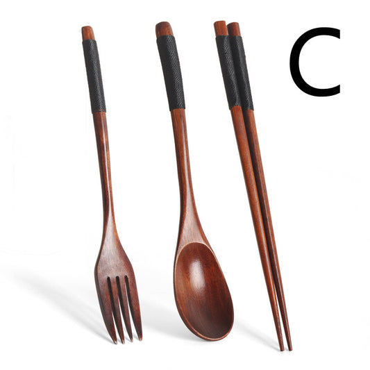 Creative Color Wooden Spoon Set Of Korean Wooden Tableware