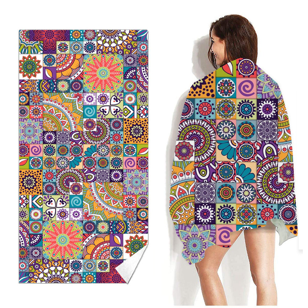 Beach Towel Printed Swimming Sweat Towel