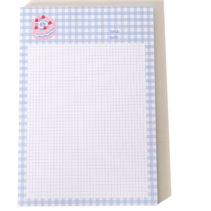 Milk Gas Store Girl Grid Note Cute Ins Minimalist Message Paper