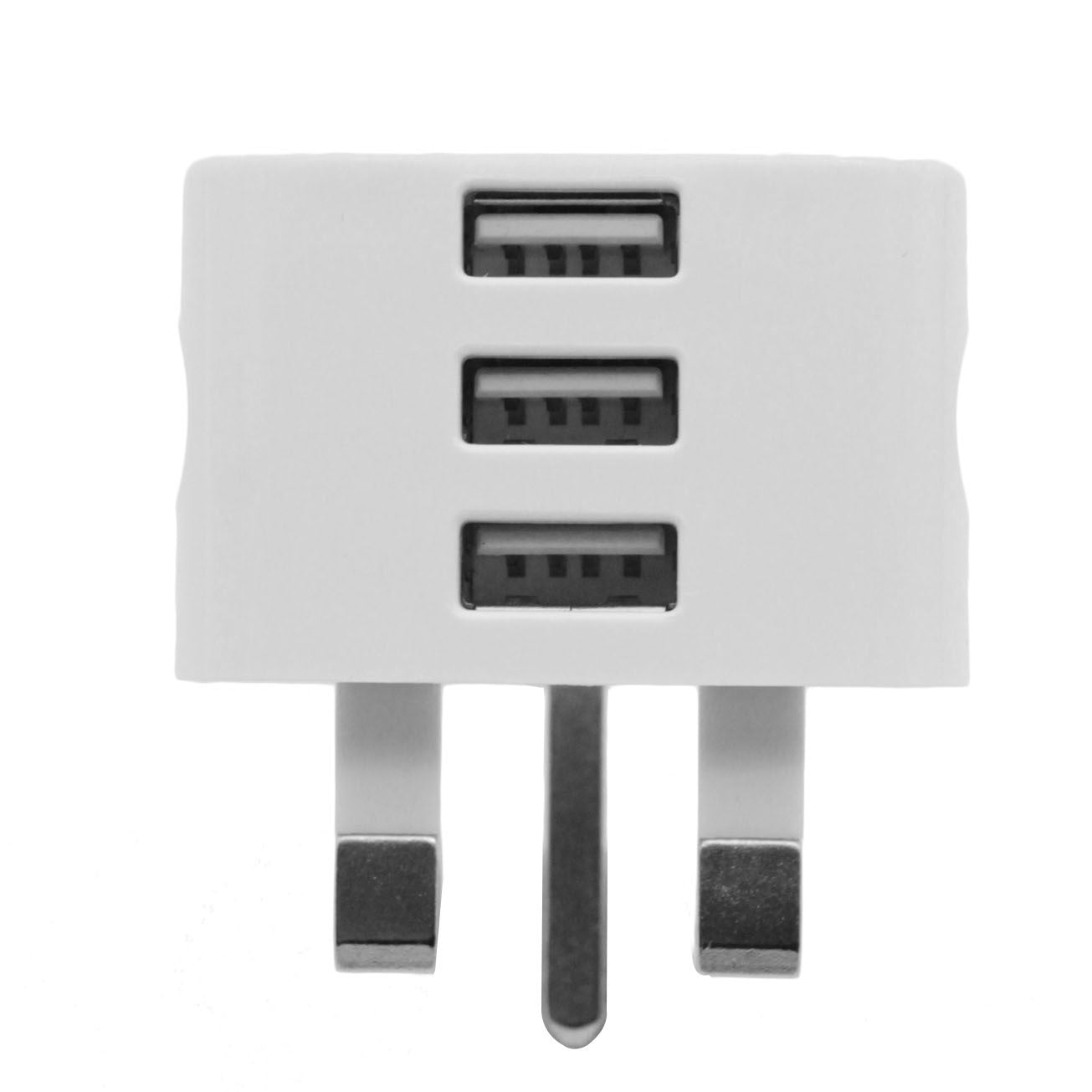 Compatible with Apple, Portable UK plug home wall charger travel adaptor 1 2 3 USB port charger for iphone charger original