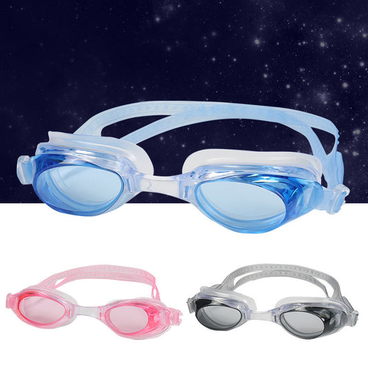 HD Flat Light Waterproof And Antifogging Swimming Glasses