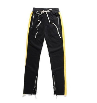 FOG European and American high street school uniform pants TRACK PANTS side striped inside zipper Bibb GD men's pants