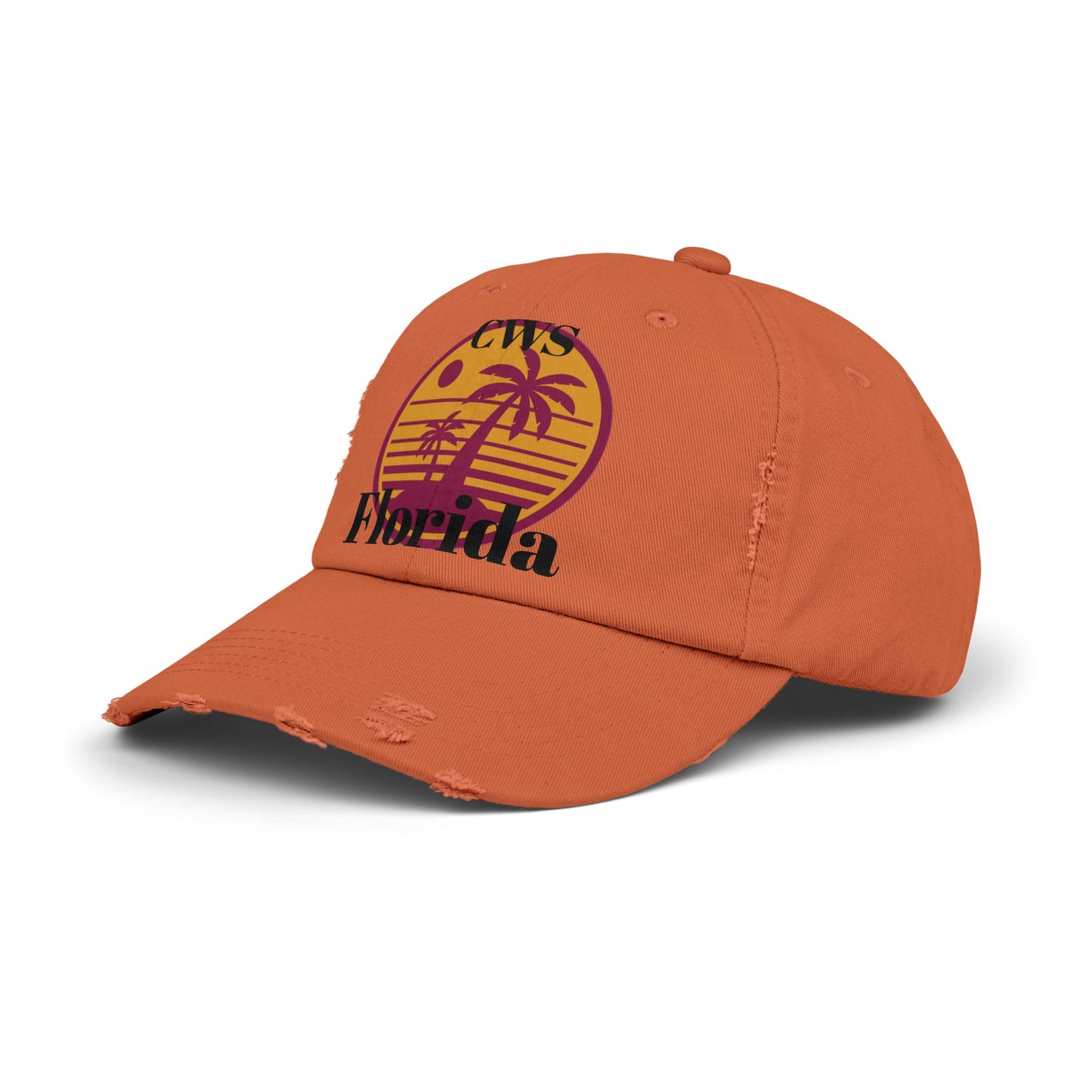 CWS Florida Unisex Distressed Cap By Cozy Winter Store (ships within USA only)