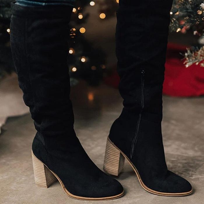 Step back in time with LunaVintage's Block Heel Retro High Boots—where timeless style meets modern comfort for a chic revival.