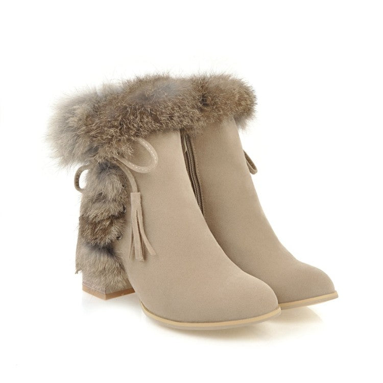 FauxFur LaceChunk-Stiefel von DocStride