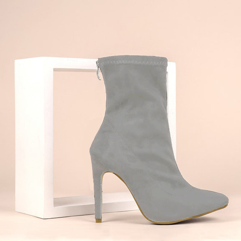 Sexy stiletto suede women's boots