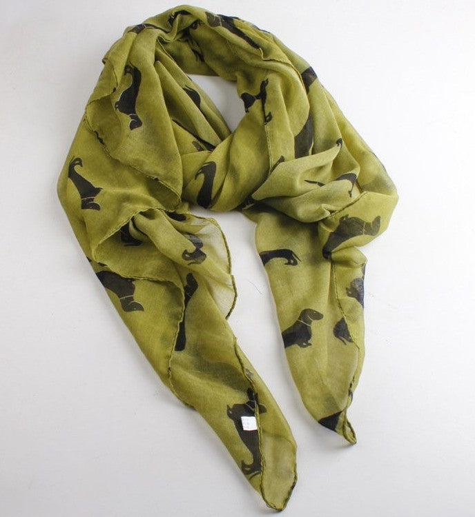 Printed animal print shawl scarf