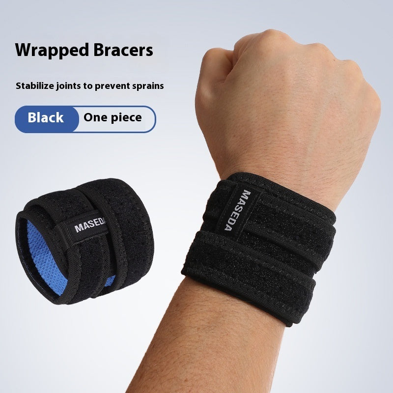 Winding Pressure Athletic Wristguards Double Straps Joint Gloves