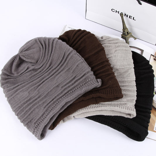 Korean version of the hat autumn and winter new sets of women's hats knitted sweaters hats outdoor knit hat hip hop hat