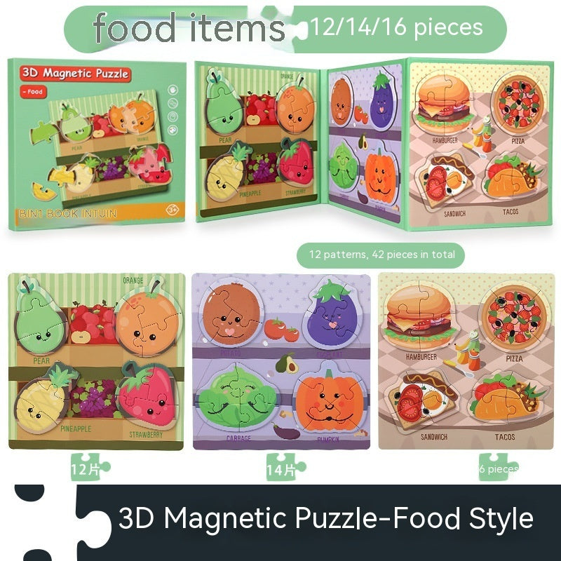 Children's Book Folding 3D Advanced Puzzle Magnetic