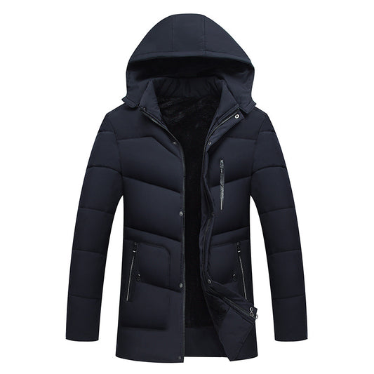 Warme Windjacke mit Kapuze