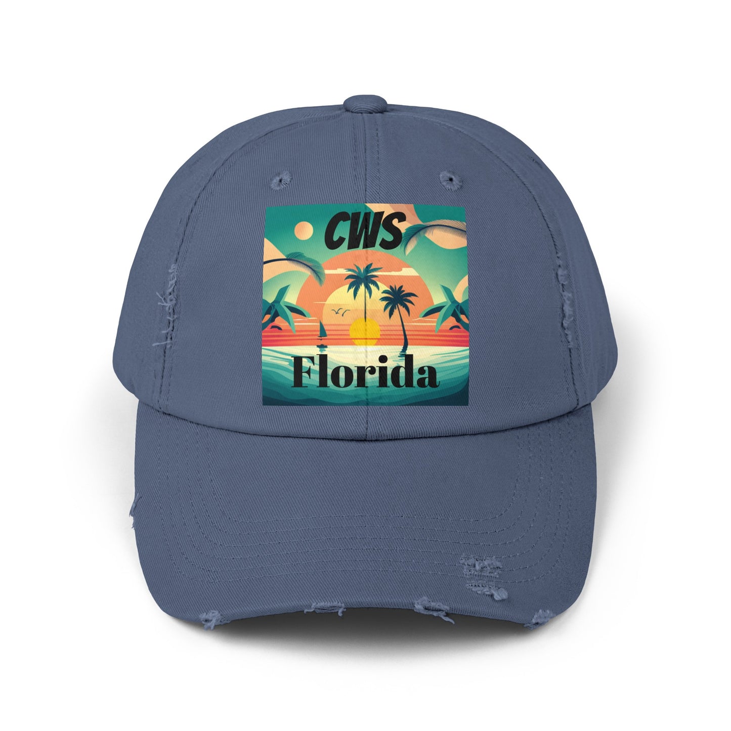 CWS Florida Unisex Distressed Cap by Cozy Winter Store (ships within USA only)