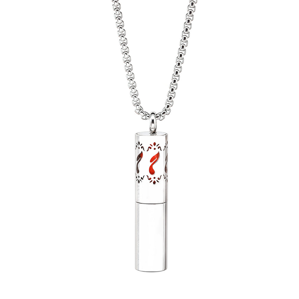 Essence Elysium: Stainless Steel Aromatherapy Pendant Perfume Necklace.