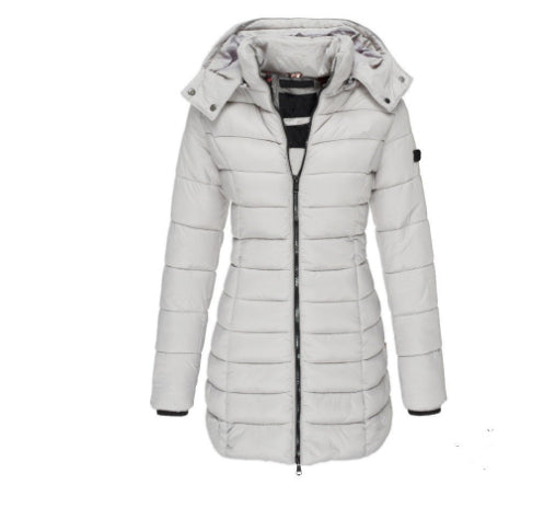 Chic Warmth: Lady's cozy and stylish winter coat.