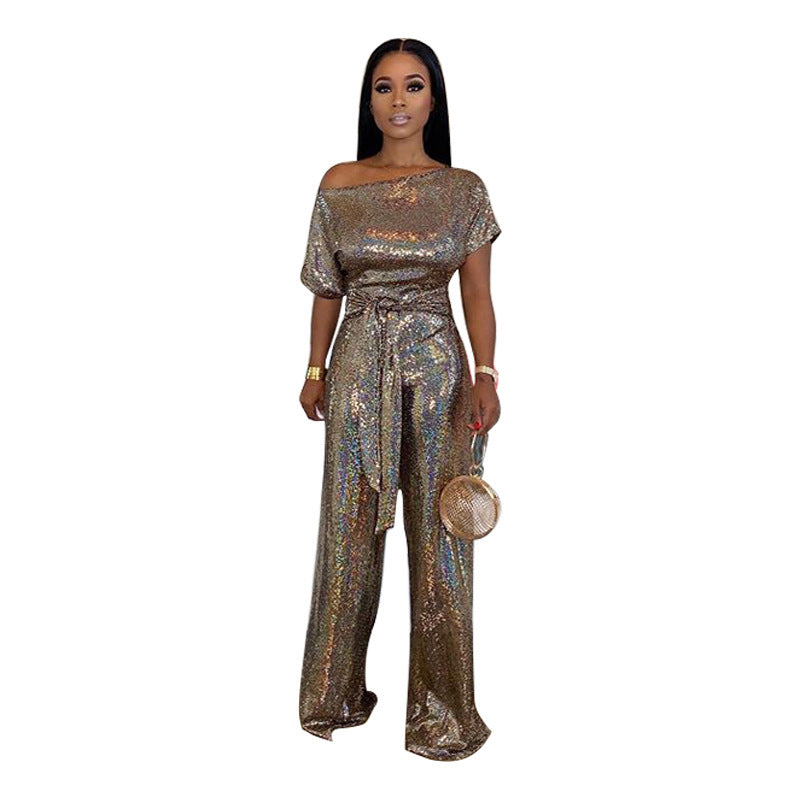 Symphony laser sequin jumpsuit