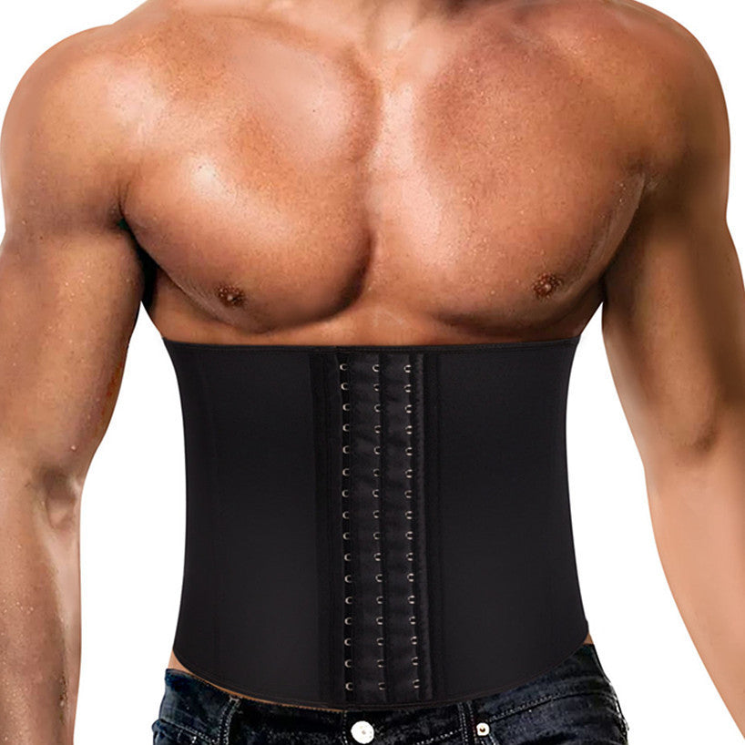 Neoprene Men's Corset Waist Belt Waist Trainer Abdomen Breast Buckle Body Shaping