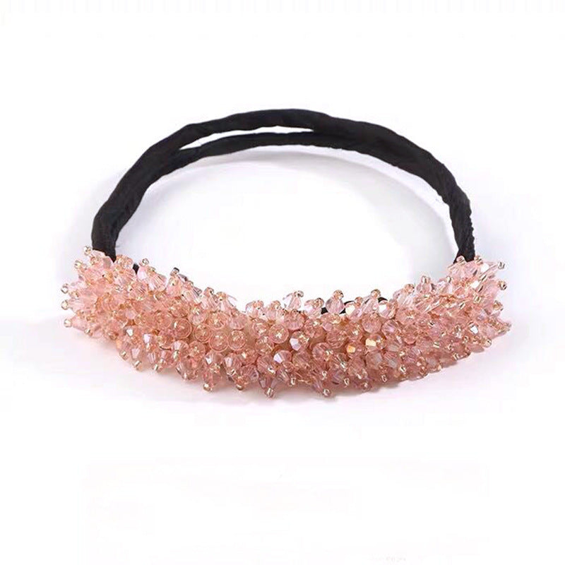 Korean flower bud head crystal hairpin headgear