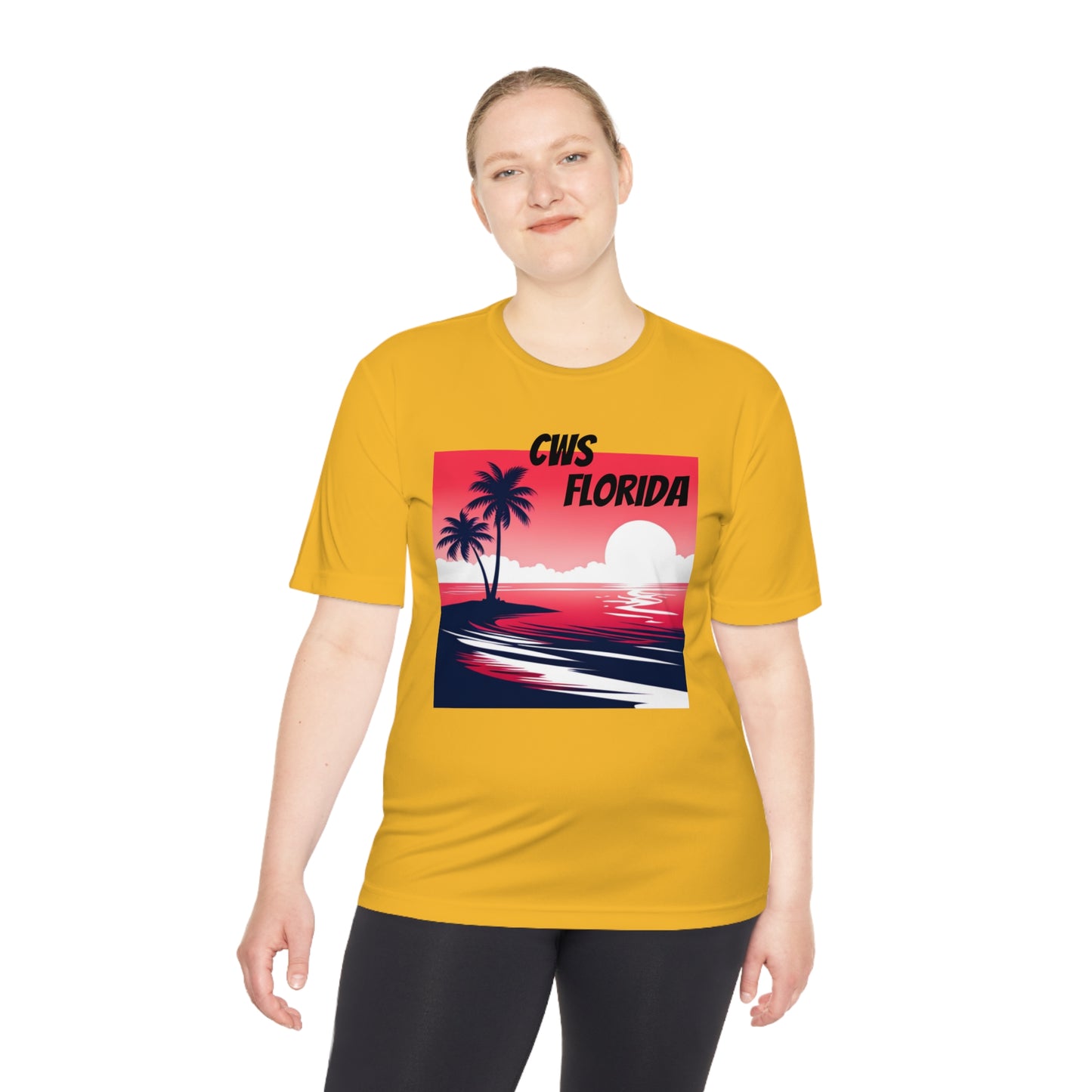 CWS Florida Sunset Unisex Moisture Wicking Tee By Cozy Winter Store (ships within USA only)