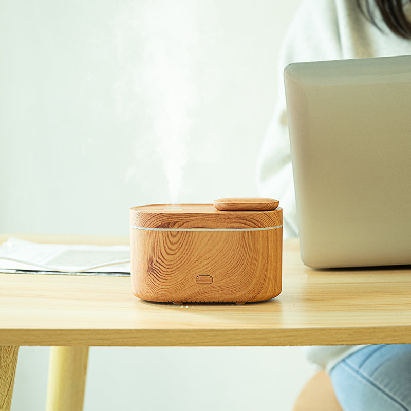 Creative Wood Grain L16 Aroma Diffuser Home Office Ultrasonic Humidifier Essential Oil 5V Silent Automatic Diffuser