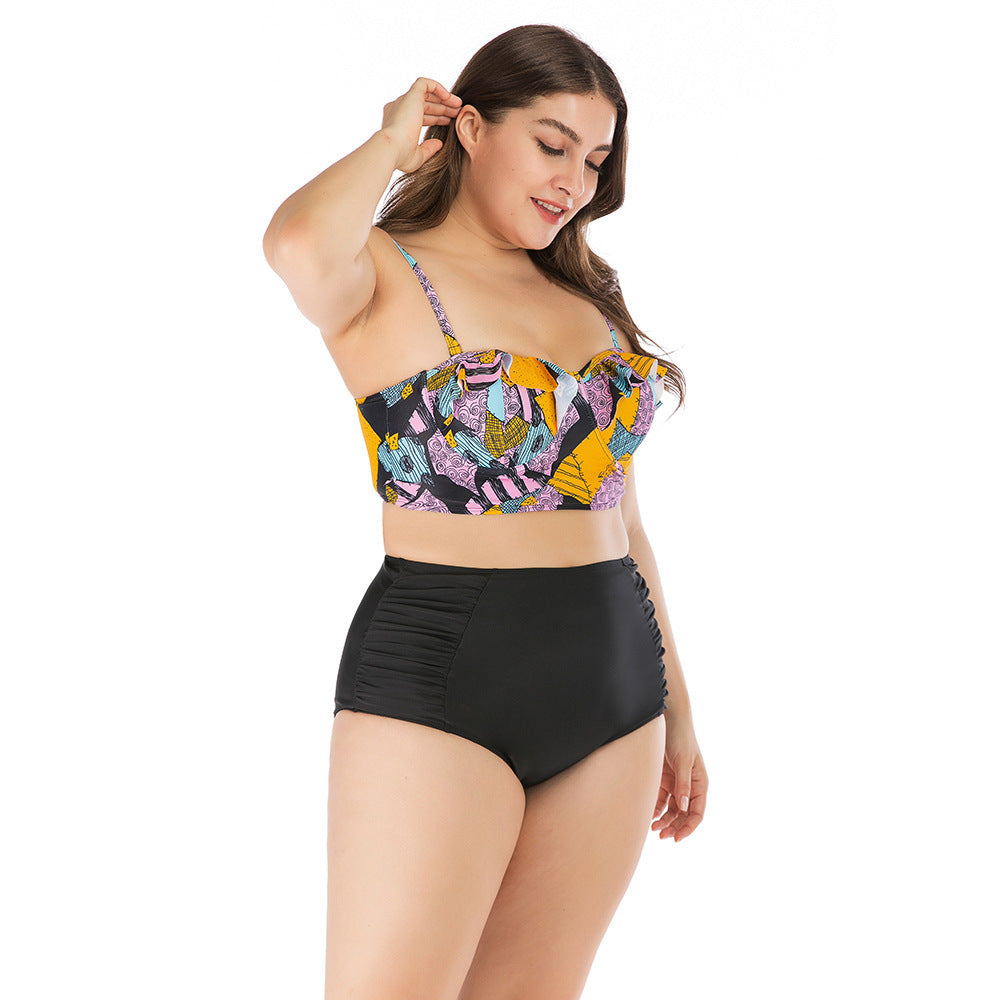 Plus Size High Waist Bikini Swimsuit