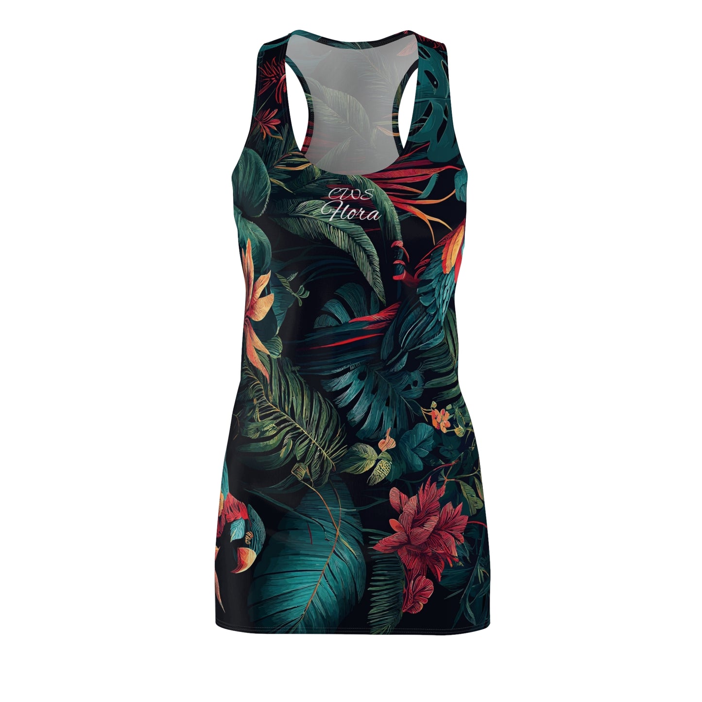 CWS Flora Women's Cut & Sew Racerback Dress By Cozy Winter Store