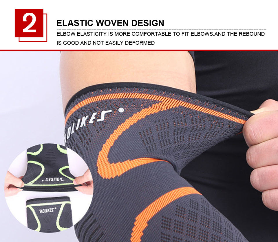 AOLIKES 1PCS Breathable Elbow Support Basketball Football Sports Safety Volleyball Elbow Pad Elastic Elbow Supporter