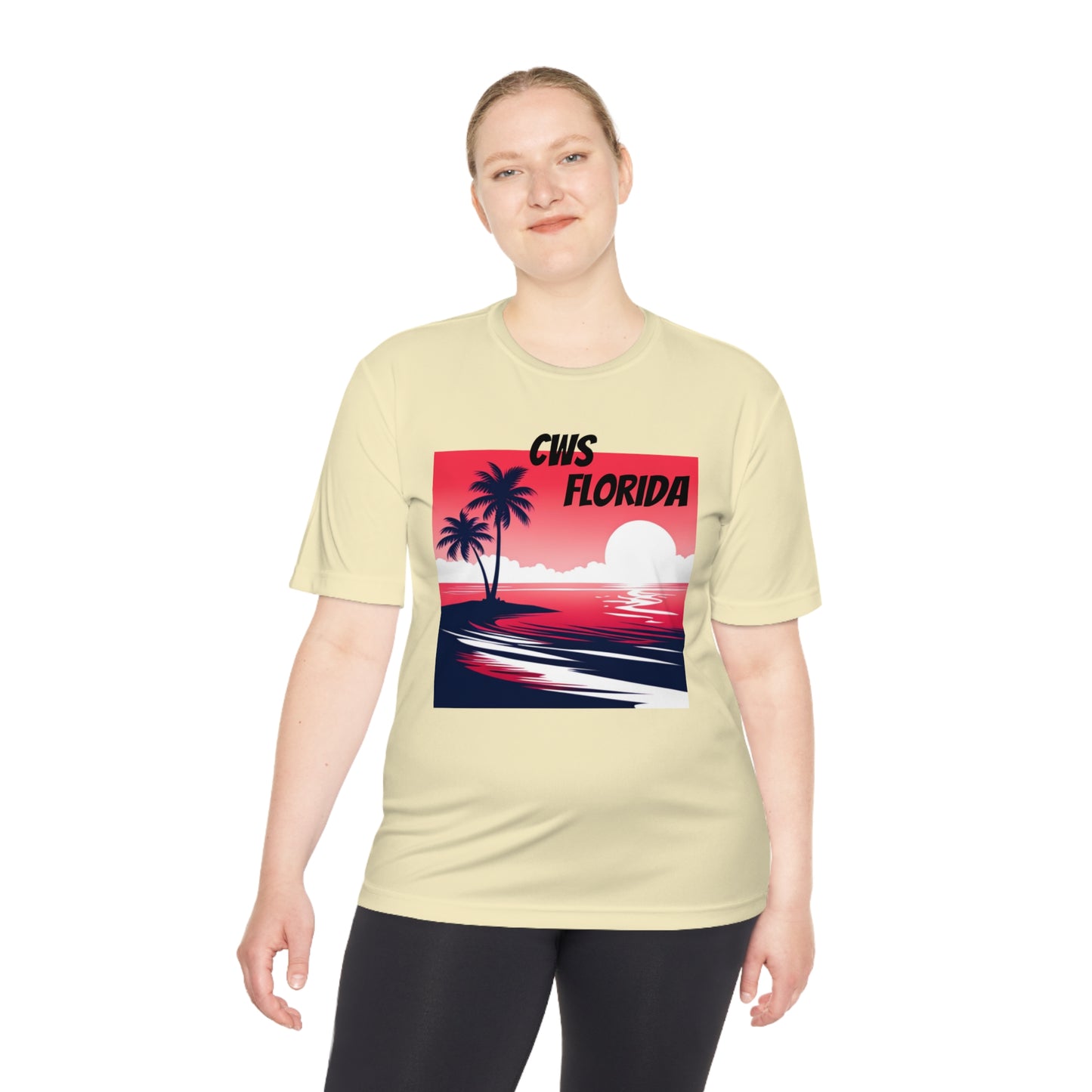 CWS Florida Sunset Unisex Moisture Wicking Tee By Cozy Winter Store (ships within USA only)