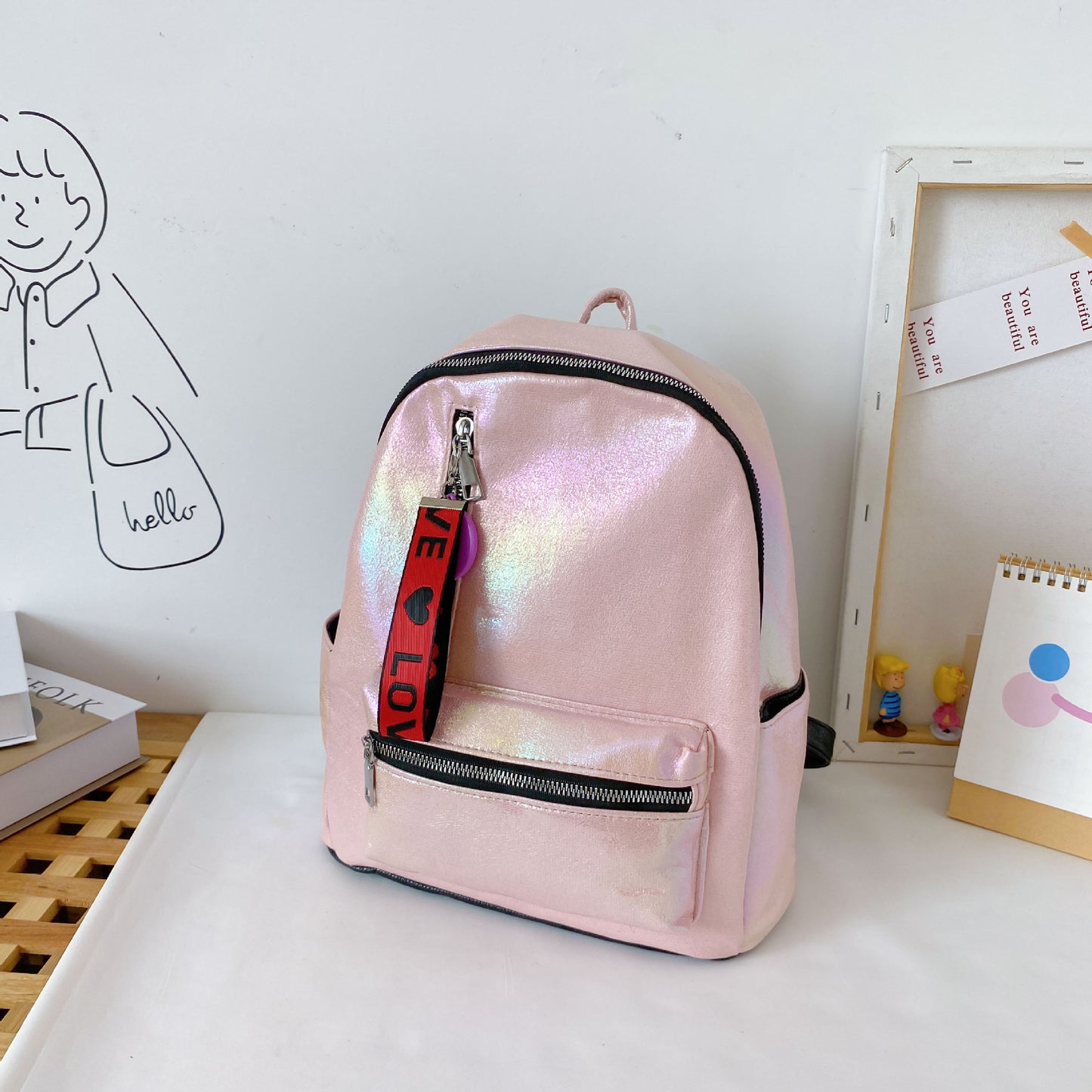 Laser-colored cute backpack